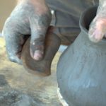 use of the gourd rib in pottery making