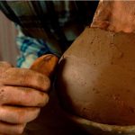 Coil pottery making