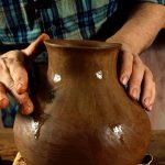Finishing a coiled tall-neck jar