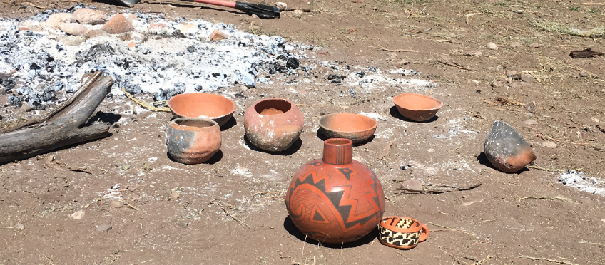 the result of a successful outdoor pottery firing