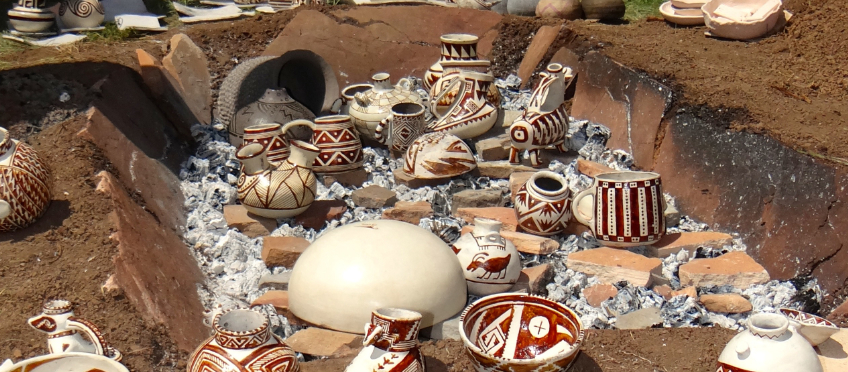 Anasazi trench kiln firing