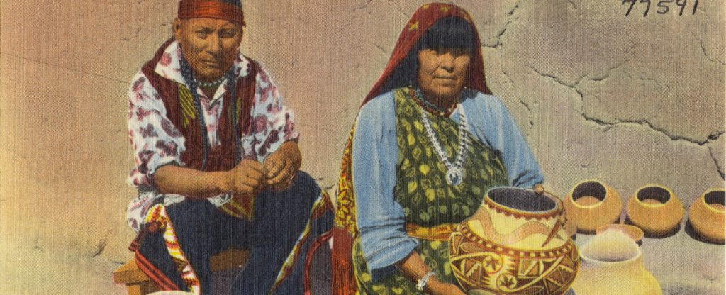 Two of the best know Pueblo potters Maria and Julian Martinez