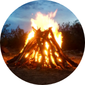 open outdoor pottery firing