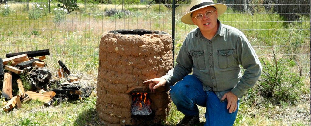 Homemade adobe kiln
