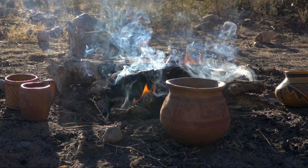 outdoor pottery firing