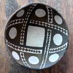 Snowflake Black on White Bowl Replica